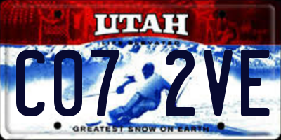 UT license plate C072VE