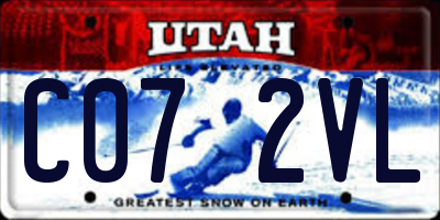 UT license plate C072VL