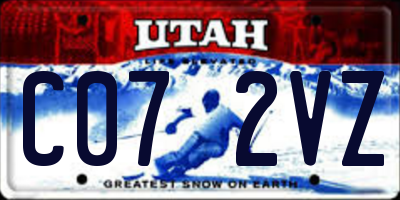 UT license plate C072VZ