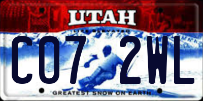 UT license plate C072WL