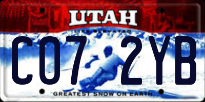 UT license plate C072YB