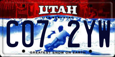 UT license plate C072YW