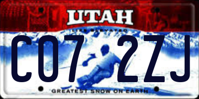 UT license plate C072ZJ