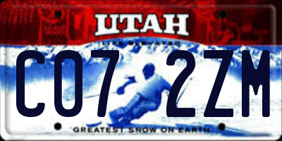 UT license plate C072ZM
