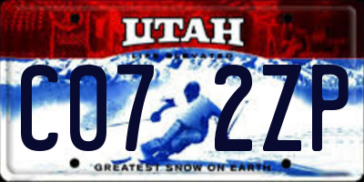 UT license plate C072ZP
