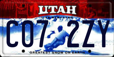 UT license plate C072ZY