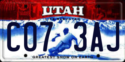 UT license plate C073AJ