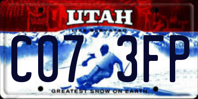 UT license plate C073FP
