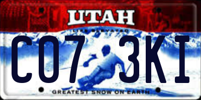 UT license plate C073KI