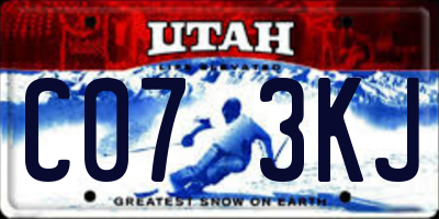 UT license plate C073KJ