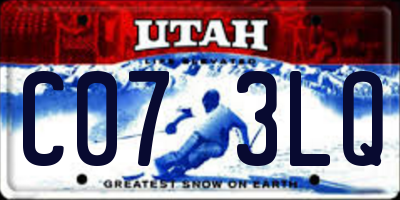 UT license plate C073LQ