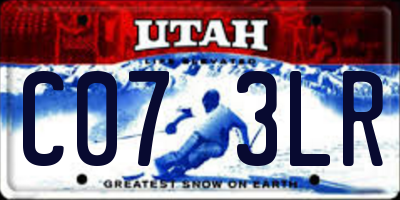 UT license plate C073LR