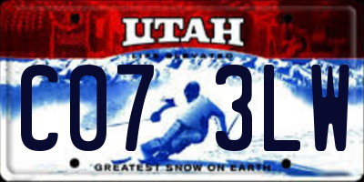 UT license plate C073LW