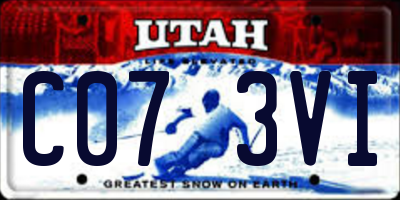 UT license plate C073VI