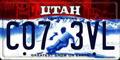 UT license plate C073VL