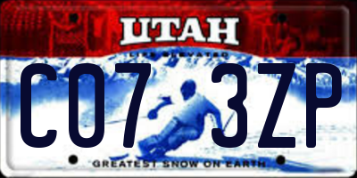 UT license plate C073ZP