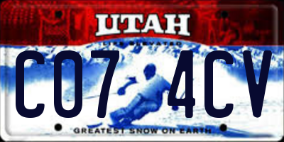 UT license plate C074CV