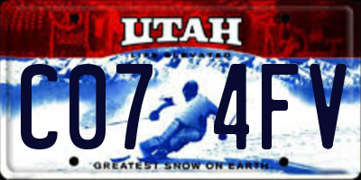UT license plate C074FV