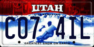 UT license plate C074IL