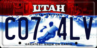 UT license plate C074LV