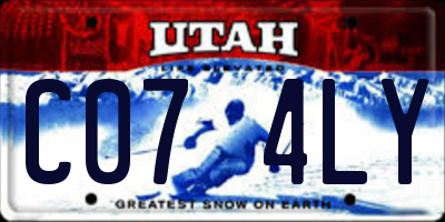 UT license plate C074LY