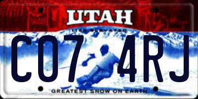 UT license plate C074RJ