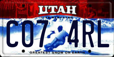 UT license plate C074RL