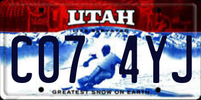 UT license plate C074YJ