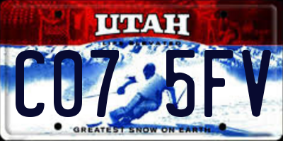 UT license plate C075FV