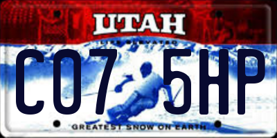 UT license plate C075HP
