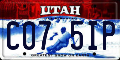UT license plate C075IP
