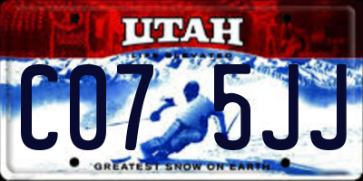 UT license plate C075JJ