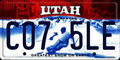 UT license plate C075LE