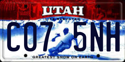 UT license plate C075NH