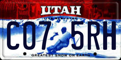 UT license plate C075RH
