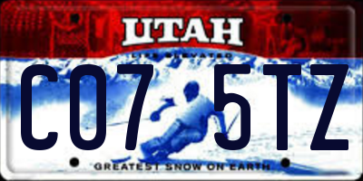UT license plate C075TZ
