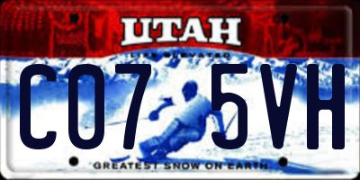 UT license plate C075VH
