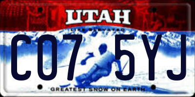 UT license plate C075YJ