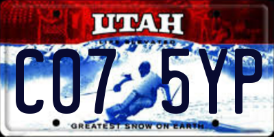 UT license plate C075YP