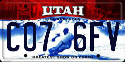 UT license plate C076FV