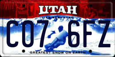 UT license plate C076FZ