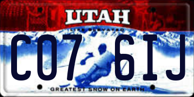 UT license plate C076IJ