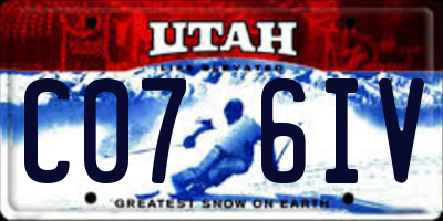 UT license plate C076IV
