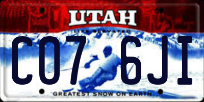 UT license plate C076JI
