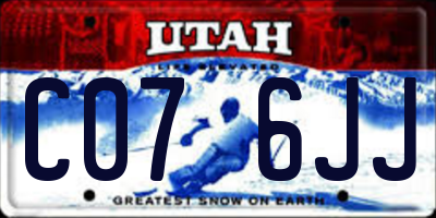 UT license plate C076JJ