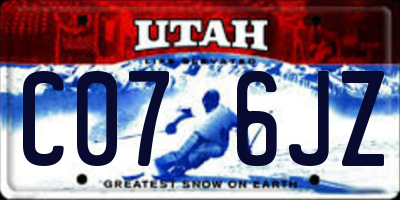 UT license plate C076JZ