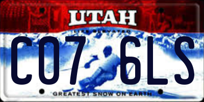 UT license plate C076LS