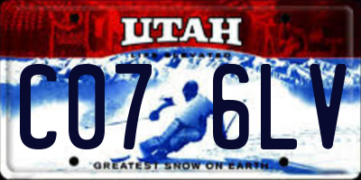 UT license plate C076LV