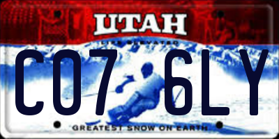 UT license plate C076LY