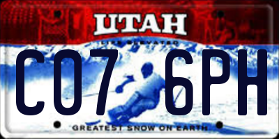 UT license plate C076PH